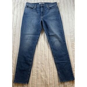 Joes Jeans Womens 30 Blue Skinny Ankle Faded Frayed Denim Medium‎ Wash